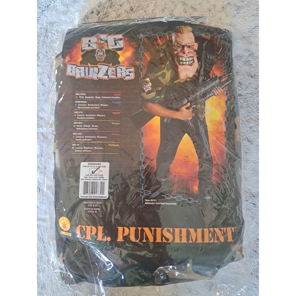 Rubies Big Bruizers CPL. Punishment Military Soldier Costume Mask Camo NEW